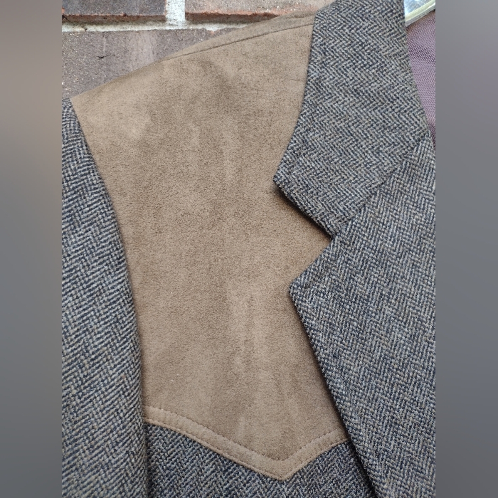 Pendleton Men’s Blazer Wool Herringbone Western S… - image 8